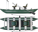 Scaled FoldCat™ Inflatable Pontoon Boat 375fc