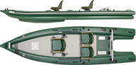 Scaled Inflatable Fishing Skiff FSK16