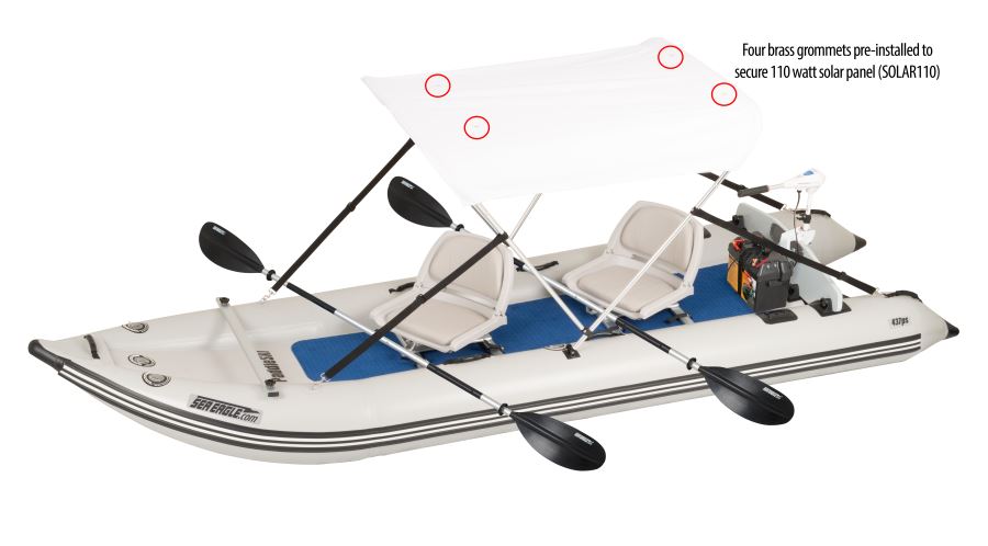Solar 110 Canopy-smaller boat
