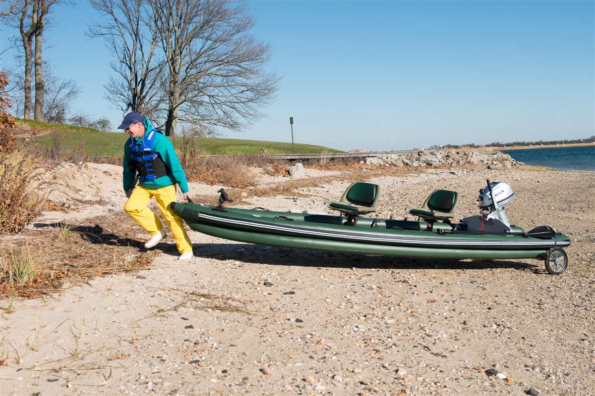 EZCART-ing the FishSkiff16 at Mt. Sinai Harbor, NY.