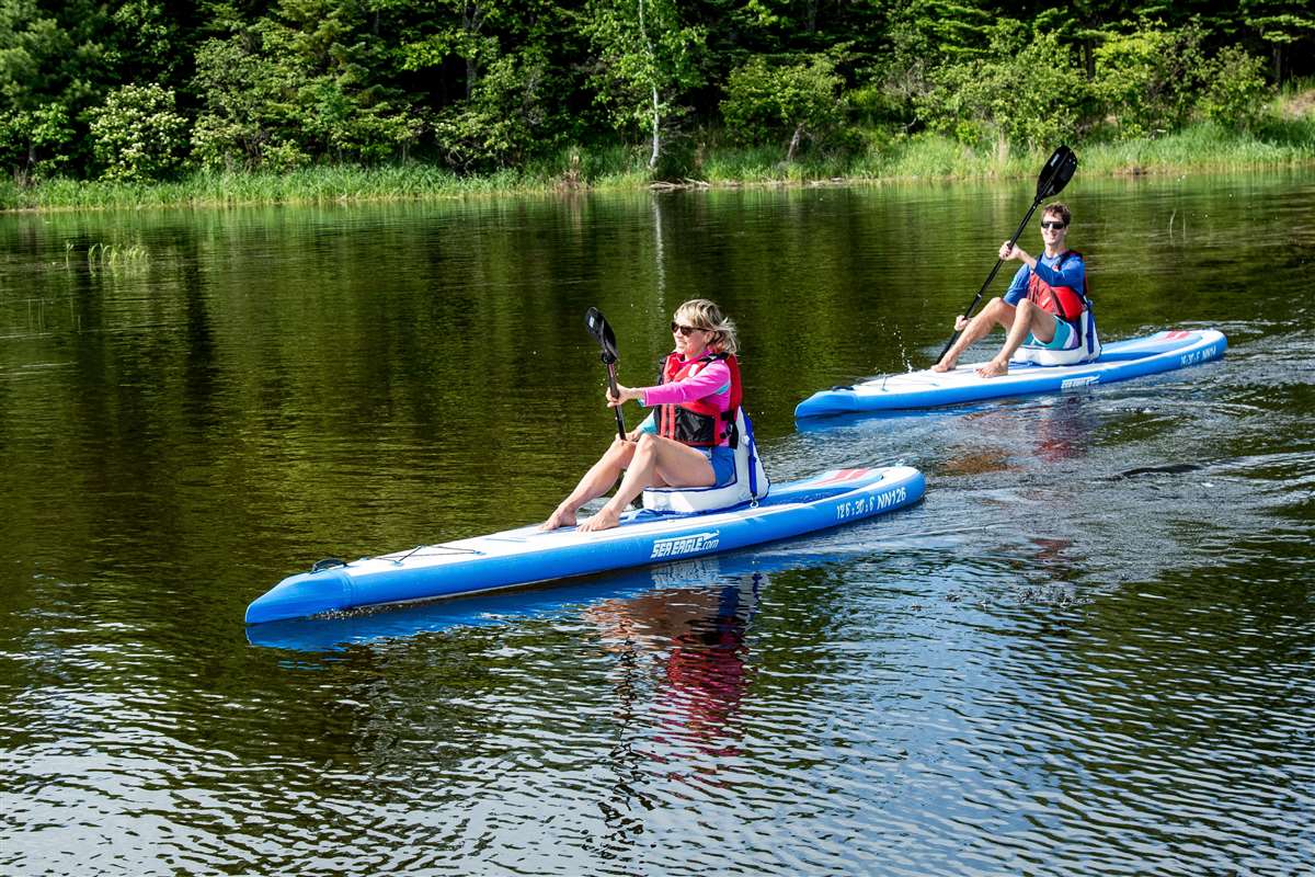 Look how the NeedleNose™ glides through the water as a sit-a-top kayak!