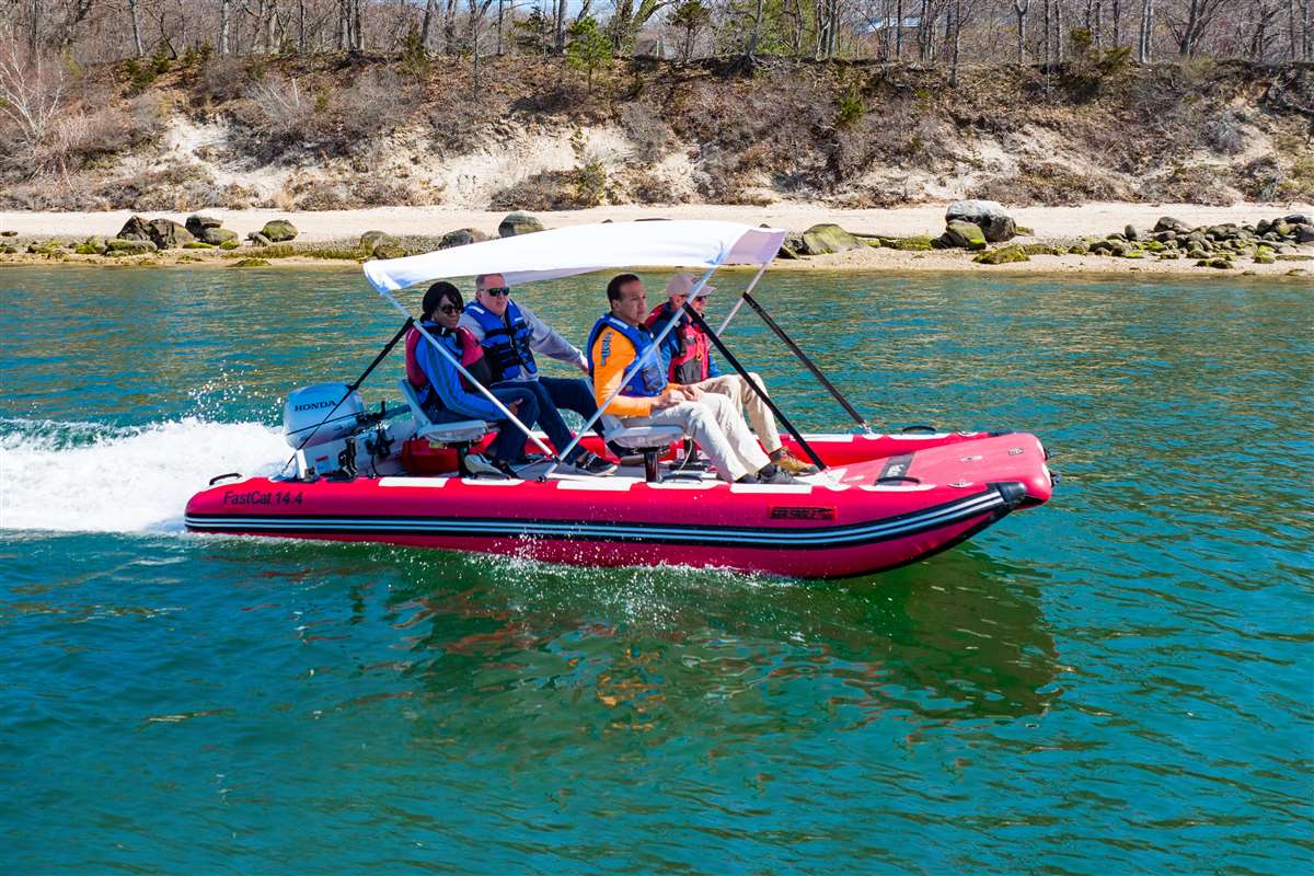 The Sea Eagle Wide Sun & Rain Canopy provides excellent protection from the elements