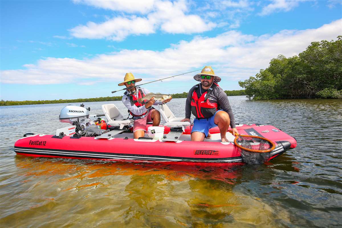 Fishing the skinny water flats for trout in sunny Florida