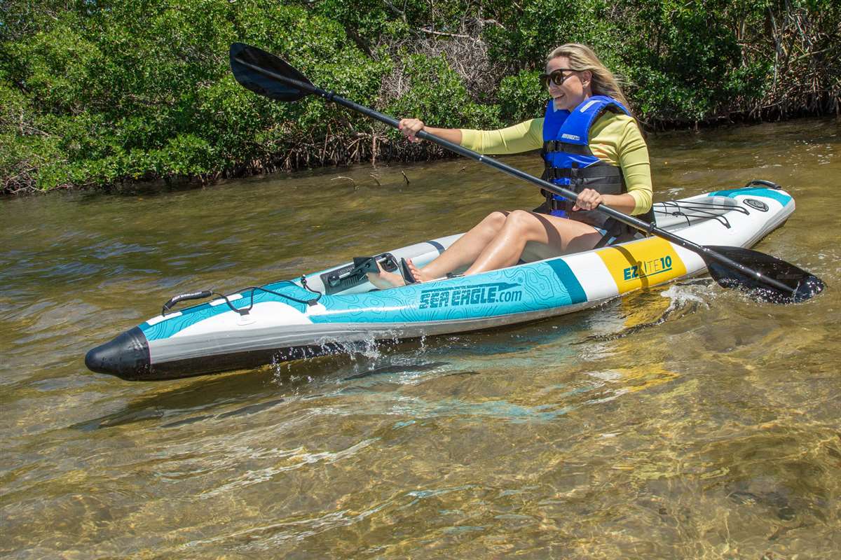 Remove the rear skeg for nearly zero draft. Shallow water has never been so fun!