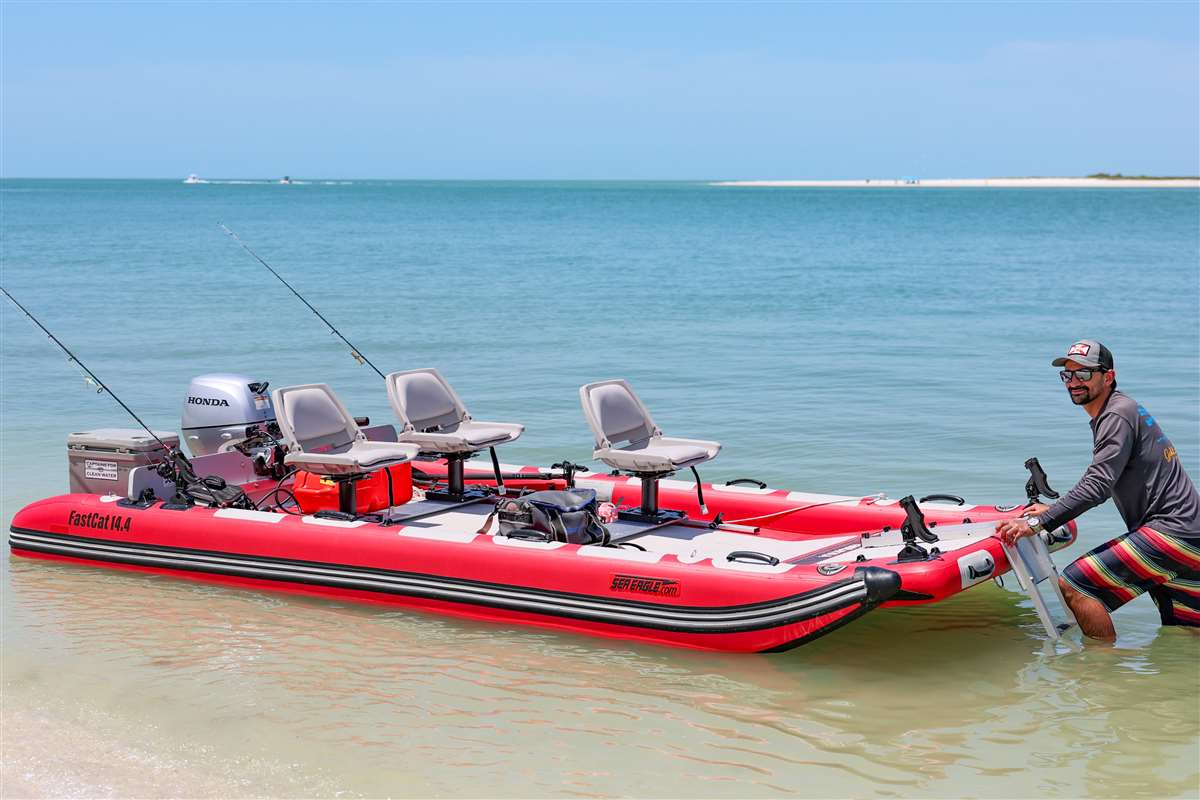 New Bow Mounted ladder to climb aboard easily!