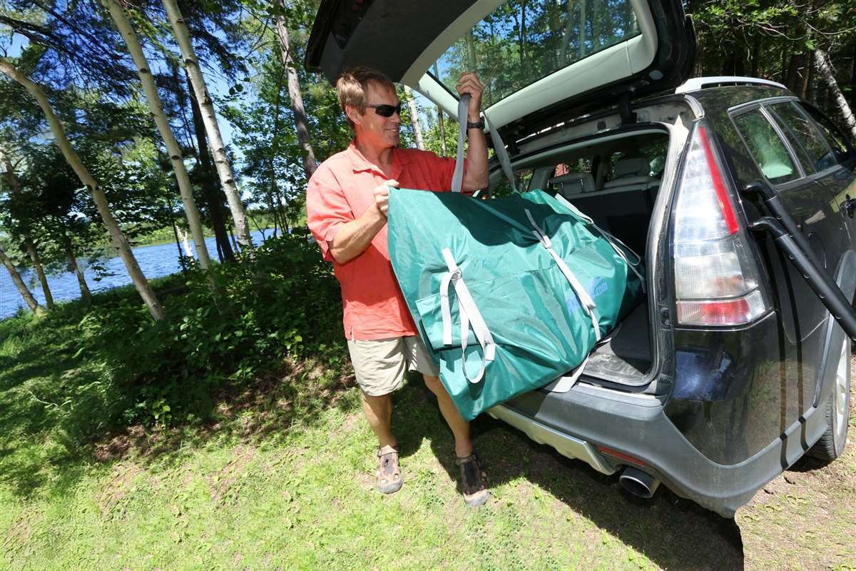 16ft Travel Canoe fits in a bag that fits in my trunk with room to spare