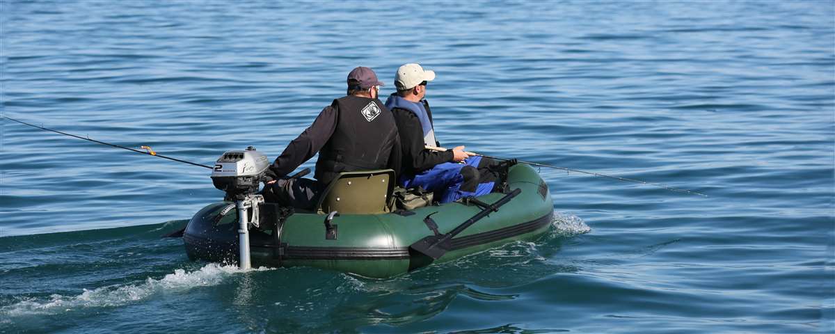 Outboard inflatable boat - Stealth Stalker 10 - SeaEagle.com - rigid / open  / for fishing