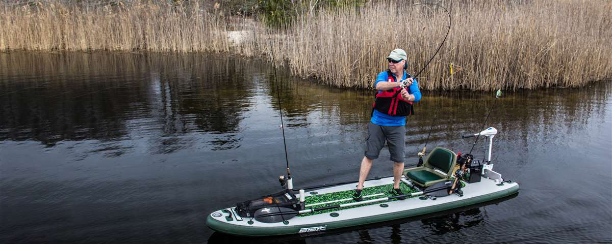 Sea Eagle FS126 1 person Inflatable Fishing Stand-Up Paddleboard