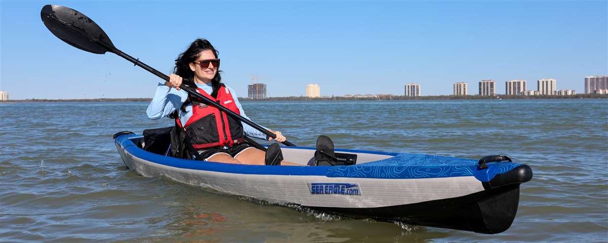 The Sea Eagle 393 RazorLite™ cuts easily through waves