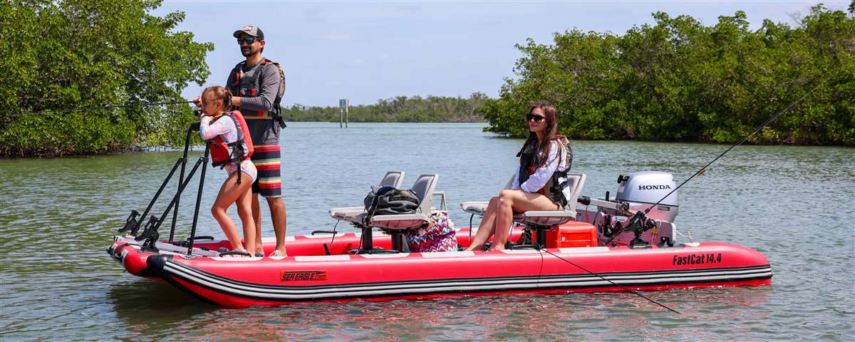 The FastCat 14 is the perfect family fishing boat!