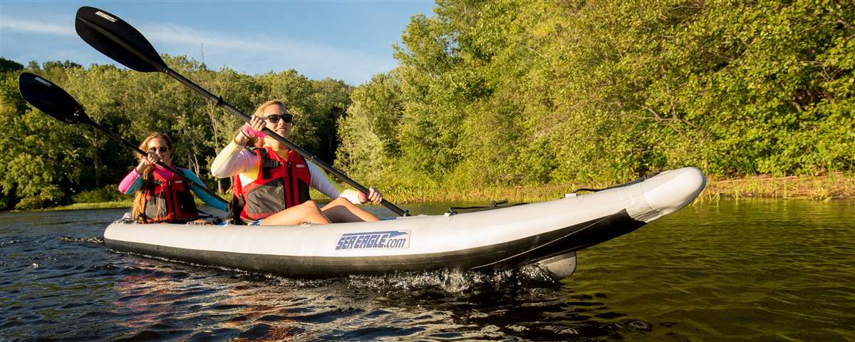 Patented external inflatable keel slices the water (U.S. Patent #8,286,573 2)