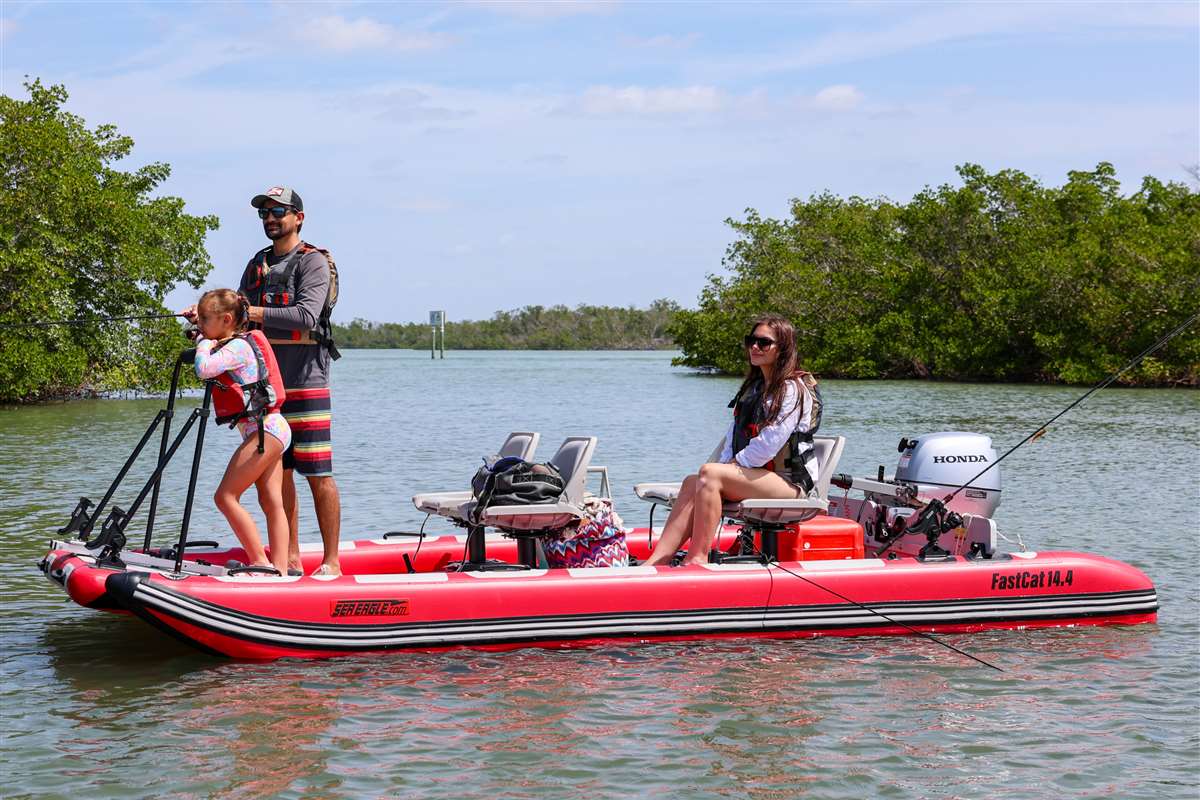 The FastCat 14 is the perfect family fishing boat!
