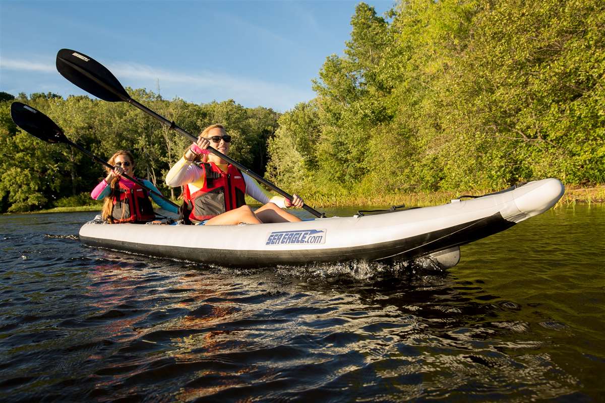 Patented external inflatable keel slices the water (U.S. Patent #8,286,573 2)