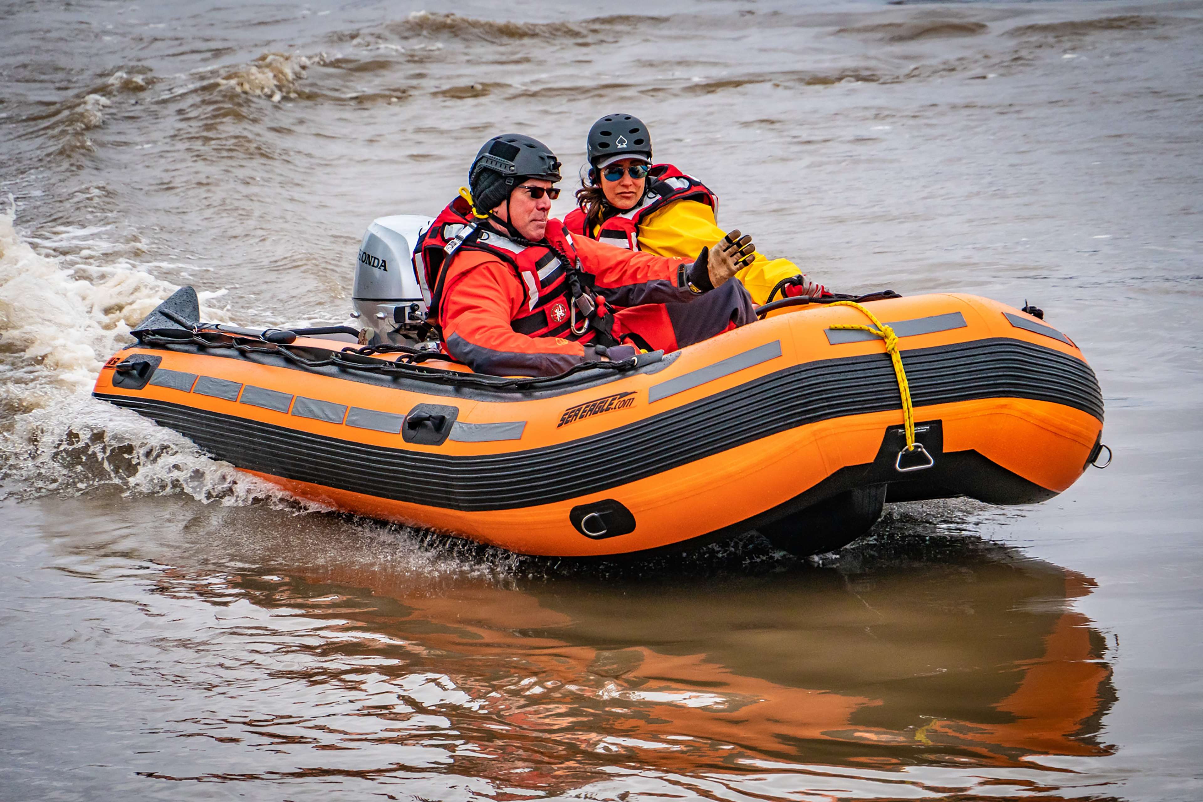 Sea Eagle Rescue14 7 person Inflatable Boat. Package Prices starting at