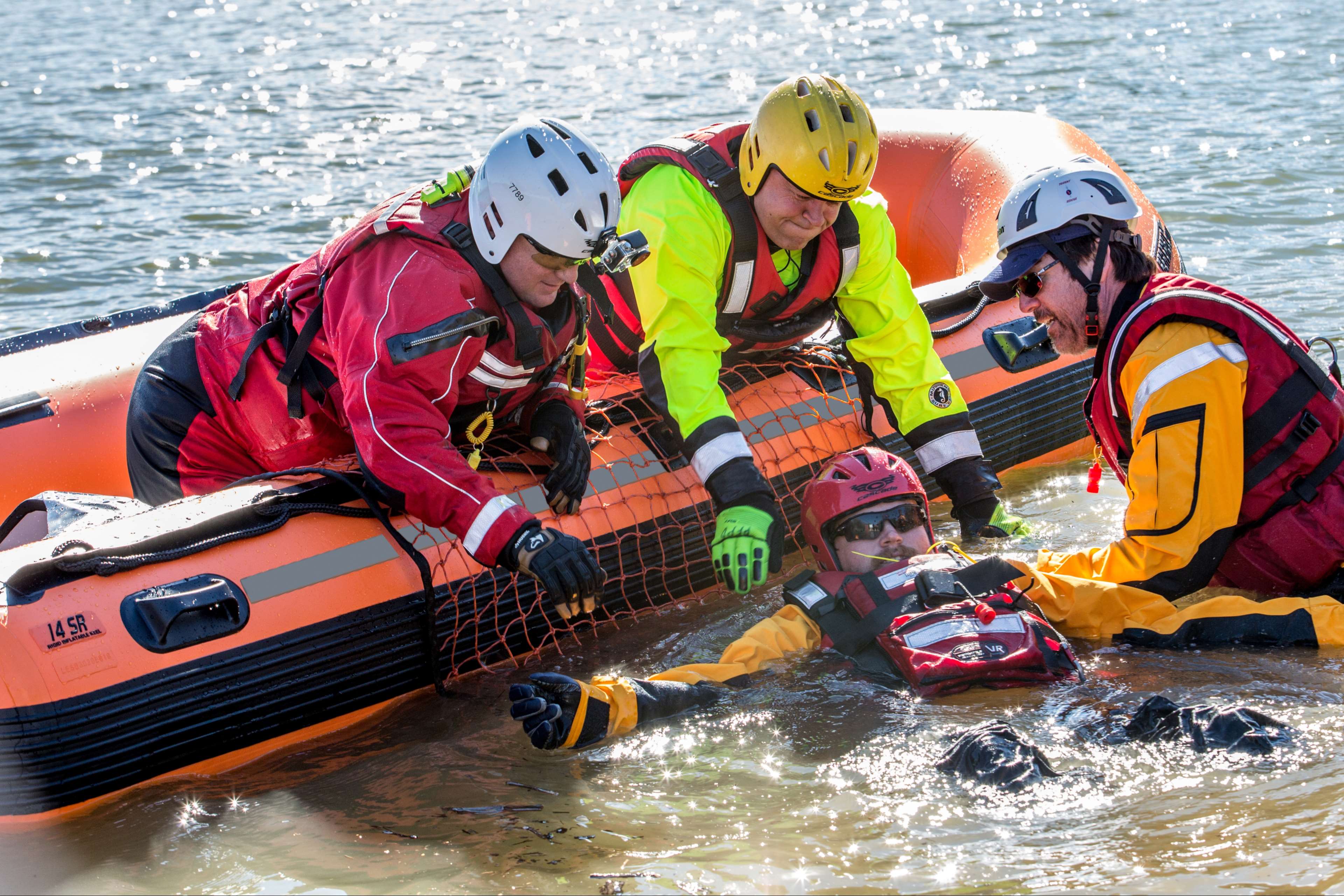 Sea Eagle Rescue14 7 person Inflatable Boat. Package Prices starting at