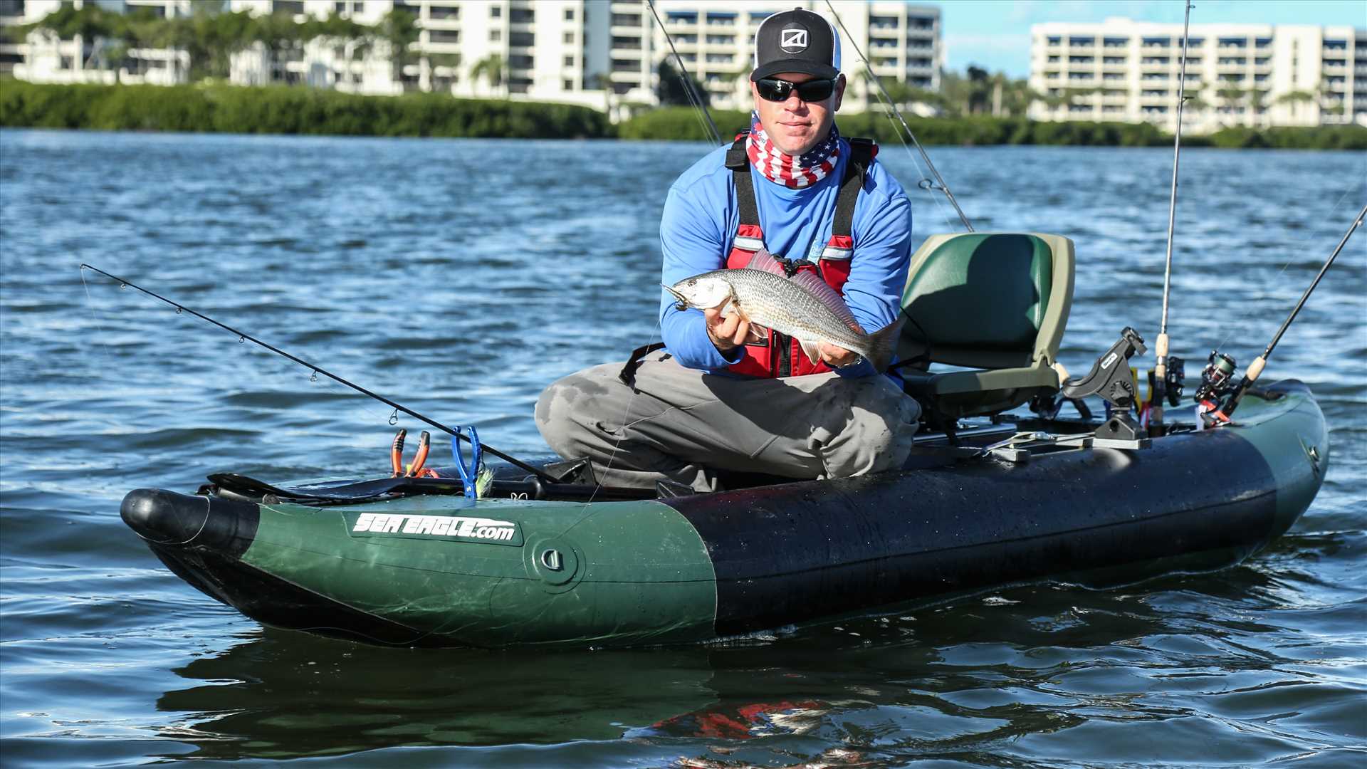 sea eagle 350fx 1 person inflatable fishing boat. package