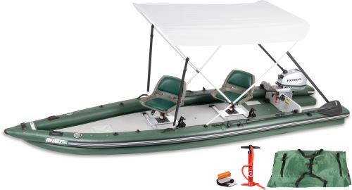 FSK16 2 Person Swivel Seat Canopy Inflatable Fishing Boats Package