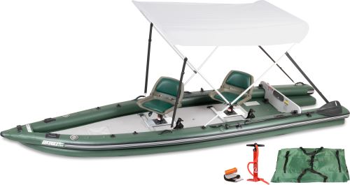 FSK16 2 Person Swivel Seat Canopy Inflatable Fishing Boats Package