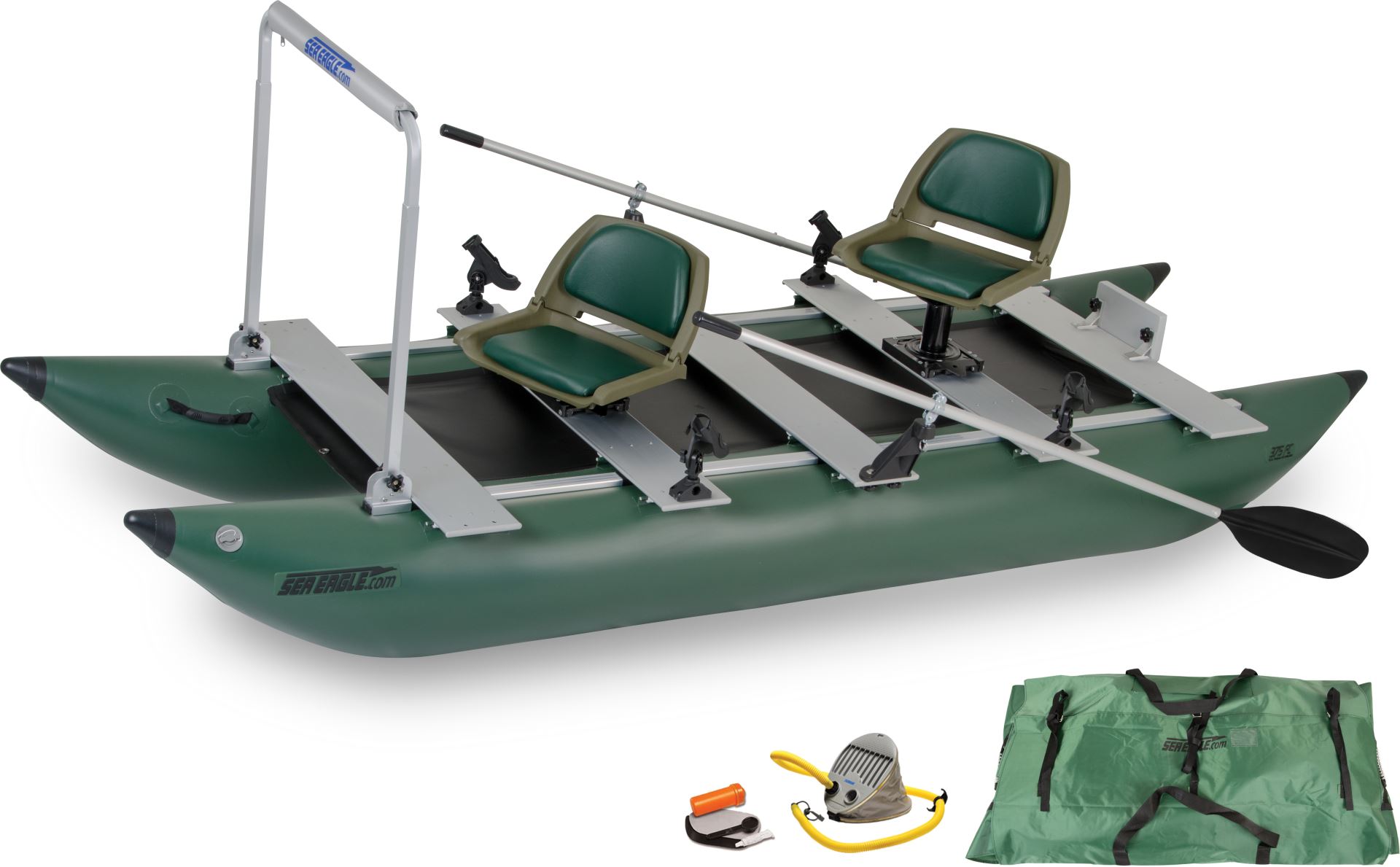 Sea Eagle 375FC FoldCat Inflatable Fishing Boat, Pro Angler Guide Package