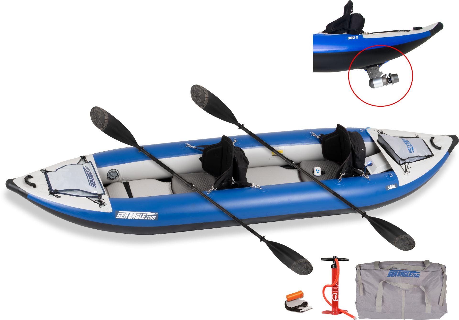 Sea Eagle 380x 3 person Inflatable Kayak. Package Prices starting