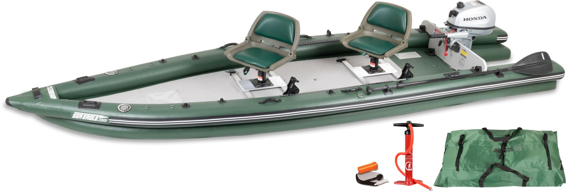 Sea Eagle FSK16 3 person Inflatable Fishing Boat. Package 