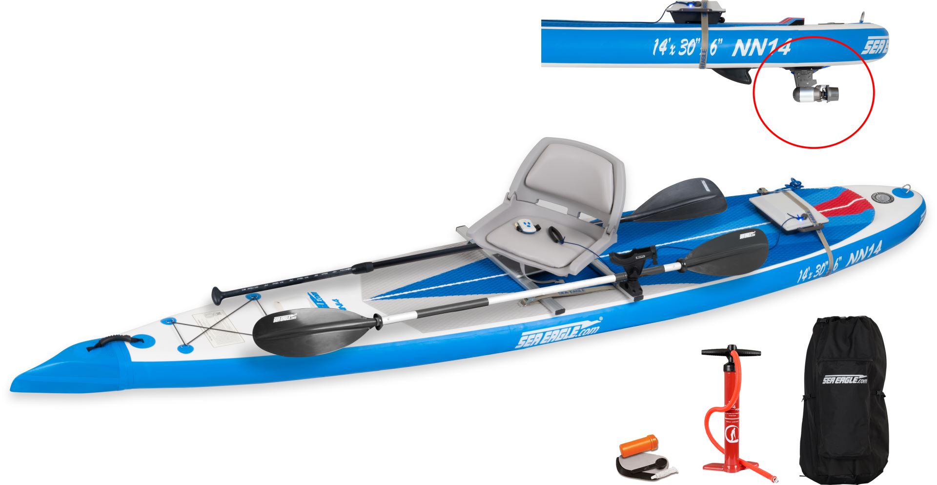 Sea Eagle NN14 1 person Inflatable Paddleboard. Package Prices starting at  $699 plus FREE Shipping