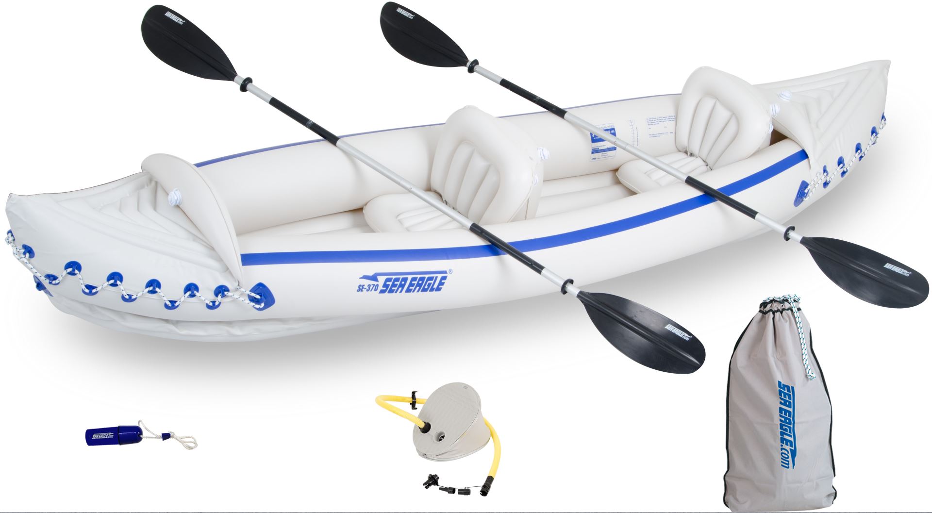 Ambassadør Spanien erosion Sea Eagle SE 370 3 person Inflatable Kayak. Package Prices starting at $249  plus FREE Shipping