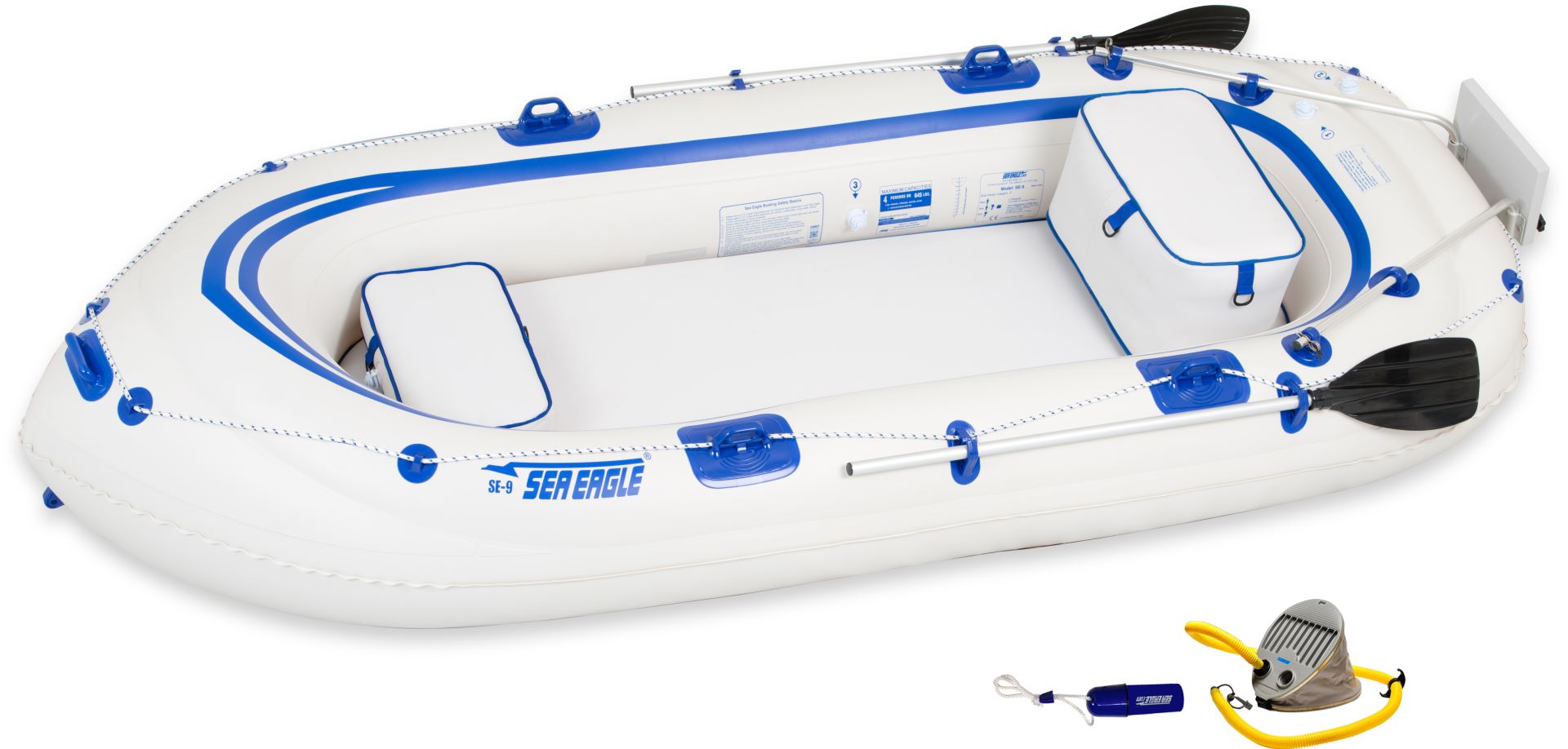 Sea Eagle SE9 4 person Inflatable Boat. Package Prices starting at $499  plus FREE Shipping