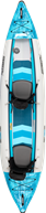 The Newly Redesigned Sea Eagle 385ft FastTrack™ V-Bottom inflatable kayak is better than ever! Featuring 3 separate independent safety air chambers, electrifying graphics, an attached rigid high-pressure V-bottom woven drop-stitch floor for lighter weight, greater rigidity, superior tracking, and paddling performance, a full-length non-slip EVA foam floor pad, front and rear spray skirts with storage below, and adjustable elastic rope lacing for additional storage above, conveniently located front, rear, and center side grab handles, and is now rated for up to Class II rapids! Inflatable Kayaks and Canoes
