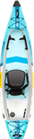 The New & Improved Sea Eagle EZLite10™ is now even lighter at just 25 lbs., has 3 separated air chambers for added safety, a rear open and close cockpit drain to easily drain off water, additional rear storage space complemented by a rear spray skirt so you can keep things dry, and dual rear daisy chain tiedown strips for securing gear.  
This ultralight, high-performance 10’ kayak features the innovative all-woven-drop-stitch construction - a new lighter weight stronger DS material, V-bottom floor for superior handling, paddling, and performance, and the NEW FlexBrace2™ with NEW EZ-Install feature! New lever-action rods make removing rods & pedals quick and easy for compact storage. 
Weighing just 25 lbs., the EZLite10™ is all about EASY...easy to set up, easy to carry, easy to paddle, easy to pack up, easy to store. The EZLite10™ is just about the lightest and most packable solo kayak out there. The lightweight does not compromise quality, durability, or performance of this kayak. The EZLite10™ inflates in under 3 minutes, paddles easily up to 5 mph, and can reach 6 mph. Inflatable Kayaks and Canoes