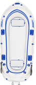 This lightweight, affordable, inflatable fishing boat holds up to 4 people, is super stable and works great with small gas or electric motors! Inflatable Boats