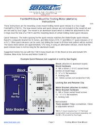 Top page of the FSK16 Bow Trolling Motor Mount w/Quick Rel PDF