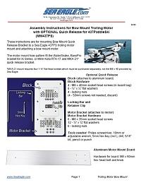 Top page of the 437ps Trolling Motor Bow Mount PDF