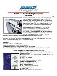 Top page of the FishTuff Bow Mount for Trolling Motors PDF