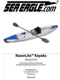 Top page of the RazorLite Kayaks PDF